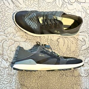 OLUKAI Miki Trainer Shoes Sneakers Mineral Blue Gray Athletic Trail Run Sz 9